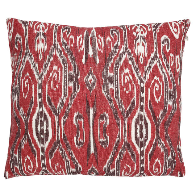 Ikat Madras Red cushion